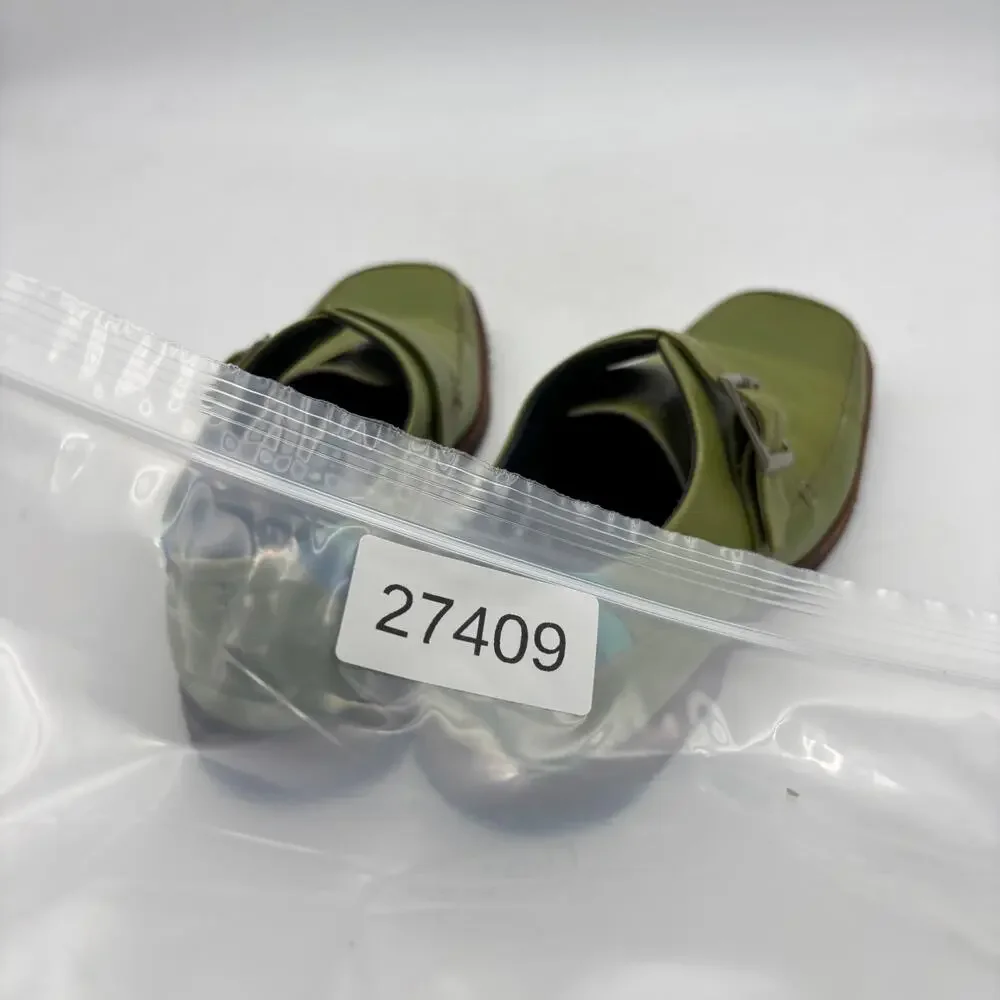 Vintage John Fluevog Ascot Leather Shoes Men's 7 Monk Strap Green